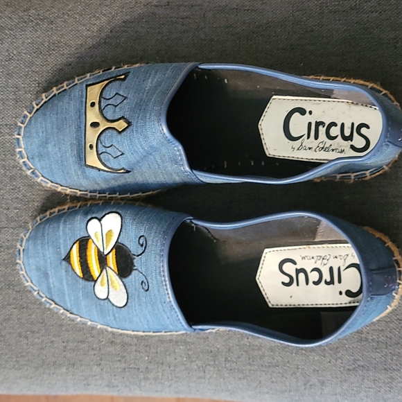 Sam Edelman Shoes - Queen Bee Circus  by Sam Edelman Canvas Blue shoes